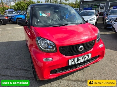 Used 2016 Smart Fortwo 0.9 PRIME PREMIUM T 2d 90 BHP IN RED WITH 27,000 MILES AND A SERVICE HISTORY, 3 OWNERS FROM NEW, ULE in East Peckham