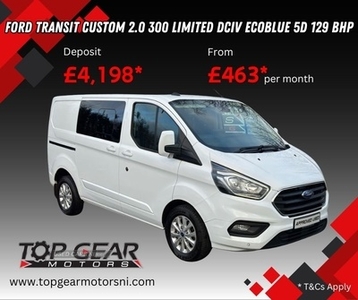 Used 2020 Ford Transit Custom 2.0 300 LIMITED DCIV ECOBLUE 5d 129 BHP APPLE CAR PLAY, CRUISE CONTROL, DAB in Castlederg