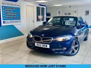 BMW, 2 Series 2018 (68) 218D SPORT 2dr auto (CRUISE, HEATED SEATS)