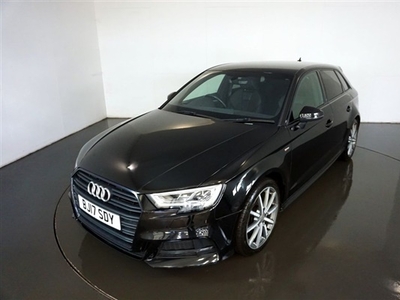 Used 2017 Audi A3 1.4 TFSI BLACK EDITION 5d 148 BHP-1 OWNER FROM NEW-FINISHED IN MYTHOS BLACK METALLIC-HALF LEATHER UP in Warrington
