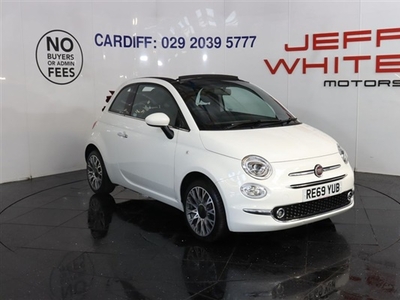 Used Fiat 500 1.2 STAR 2dr convertible (SAT NAV, CRUISE, RED HOOD) in Cardiff