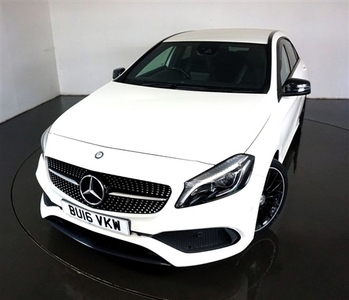 Used Mercedes-Benz A Class 1.6 A 180 AMG LINE PREMIUM 5d-2 OWNER CAR FINISHED IN CIRRUS WHITE WITH HALF LEATHER UPHOLSTERY-REVE in Warrington