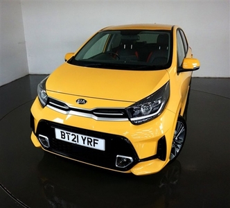 Used Kia Picanto 1.0 GT-LINE 5d-1 OWNER FROM NEW FINISHED IN HONEY BEE YELLOW WITH BLACK AND RED LEATHER UPHOLSTERY-B in Warrington