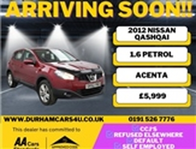 Used 2012 Nissan Qashqai 1.6L ACENTA 5d 117 BHP in Tyne and Wear