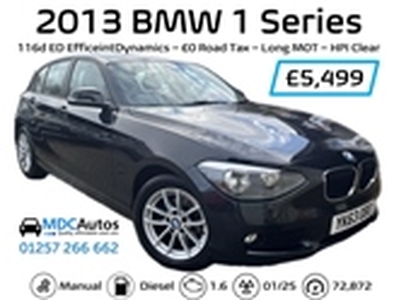 Used 2013 BMW 1 Series 1.6 116D EFFICIENTDYNAMICS 5DR Manual in Chorley