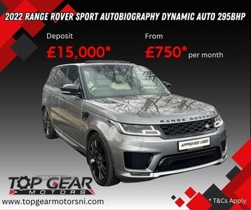 Used 2022 Land Rover Range Rover Sport 3.0 AUTOBIOGRAPHY DYNAMIC MHEV 5d AUTO 295 BHP GESTURE BOOT,HEAT/COOL SEATS,CAMERA in Castlederg