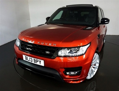 Used Land Rover Range Rover Sport 3.0 SDV6 AUTOBIOGRAPHY DYNAMIC 5d AUTO-2 OWNER CAR-FINISHED IN CHILE RED WITH BLACK LEATHER UPHOLSTE in Warrington