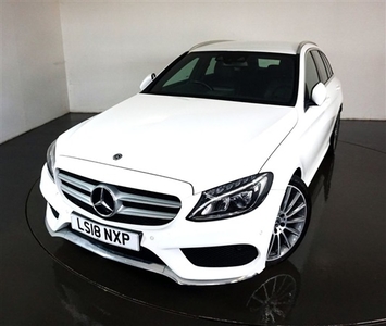 Used Mercedes-Benz C Class 2.1 C220 D AMG LINE 5d-1 OWNER FROM NEW FINISHED IN POLAR WHITE WITH BLACK LEATHER-REVERSE CAMERA-AC in Warrington