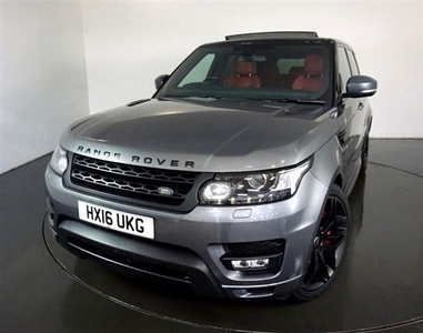 Used Land Rover Range Rover Sport 3.0 SDV6 HSE DYNAMIC 5d AUTO-2 OWNER CAR FINISHED IN CORRIS GREY WITH RED LEATHER-HEATED STEERING WH in Warrington