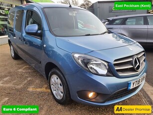 Used Mercedes-Benz Citan 1.5 111 CDI TRAVELINER 5d 110 BHP IN BLUE WITH 62,700 MILES, 2 OWNER FORM NEW, ULEZ COMPLIANT EURO 6 in Kent