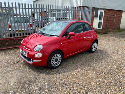 Fiat 500 1.2 Lounge 3dr VERY LOW MILES GLASS ROOF CRUISE CONTROL !!! Hatchback