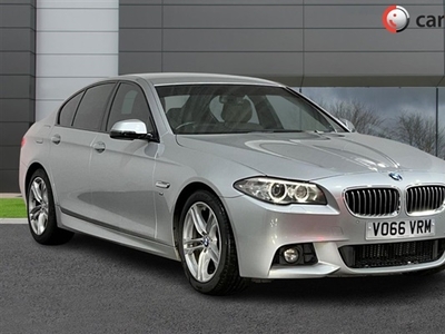 Used BMW 5 Series 2.0 520D M SPORT 4d 188 BHP Heated Front Seats, BMW Navigation, Parking Sensors, White Leather Inter in