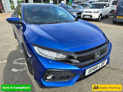 Used 2018 Honda Civic 1.5 VTEC SPORT PLUS 5d 180 BHP IN BLUE WITH 78,809 MILES AND FULL SERVICE HISTORY, 1 OWNER FROM NEW, in East Peckham