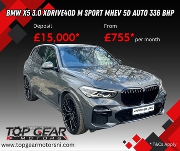 Used 2023 BMW X5 3.0 XDRIVE40D M SPORT MHEV 5d AUTO 336 BHP OVER £6k ADDED EXTRAS, PARK ASSIST+ in Castlederg