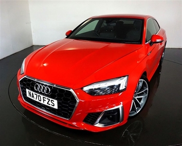 Used Audi A5 2.0 TFSI S LINE MHEV 2d AUTO-1 OWNER FROM NEW FINISHED IN TANGO RED WITH HEATED HALF LEATHER UPHOLST in Warrington