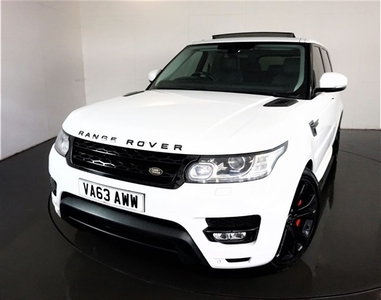 Used Land Rover Range Rover Sport 3.0 SDV6 HSE 5d AUTO-REGISTERED FEB 2014-2 OWNER CAR-FUJI WHITE WITH BLACK LEATHER INTERIOR-PANORAMI in Warrington