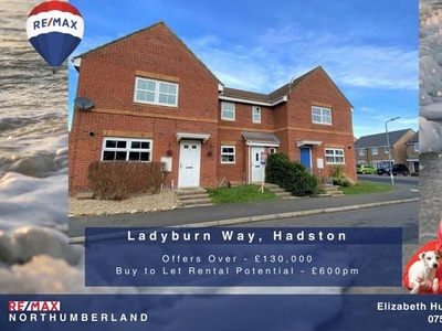 Terraced house for sale in Ladyburn Way, Hadston, Morpeth NE65