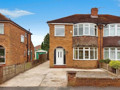 Semi-detached house to rent in Okehampton Crescent, Sale, Cheshire M33