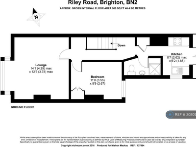 1 bedroom terraced house for rent in Riley Road, Brighton, BN2