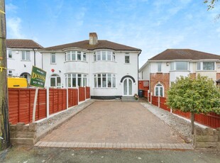 3 bedroom semi-detached house for sale in Pierce Avenue, SOLIHULL, West Midlands, B92