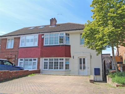 3 bedroom semi-detached house for sale in Astaire Avenue, Roselands, Eastbourne, East Sussex, BN22